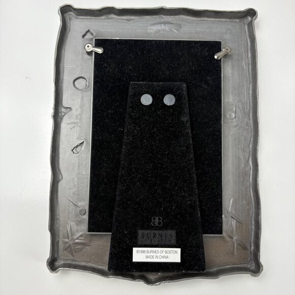 Vintage Burnes Of Boston Pewter Nature 4x6 Picture Frame Turtle Snail - Picture 2 of 6